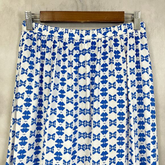Magic Boho Skirt Womens Medium Blue Multicolor Geometric Rayon Ruffle Festival - Picture 4 of 7